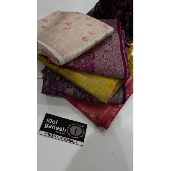 IG7790  Lite weight banarasi soft kathan weaving sarees 3230/-