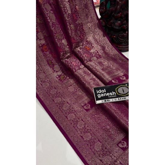 IG7790  Lite weight banarasi soft kathan weaving sarees 3230/-