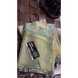 IG7800 lite weight soft Tusser sarees jari palli jari border 