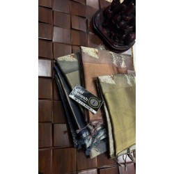 IG7801 lite weight soft Tusser sarees jari palli jari border  