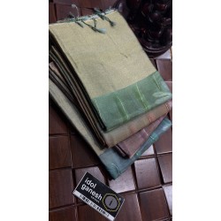 IG7802lite weight soft Tusser sarees jari palli jari border 
