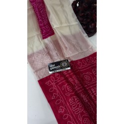 IG7806pure dupion pure silk 4ply  along with beautiful print 6450/-