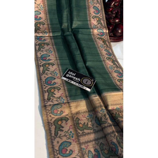 IG7812lite weight Tusser inter locking jari weaving 