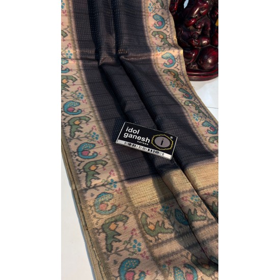 IG7812lite weight Tusser inter locking jari weaving 