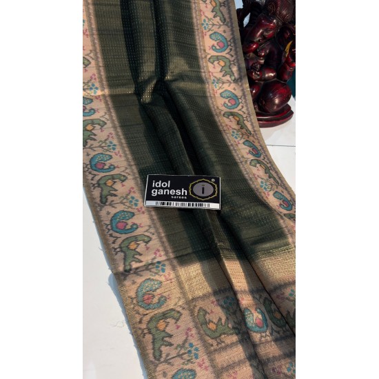 IG7812lite weight Tusser inter locking jari weaving 