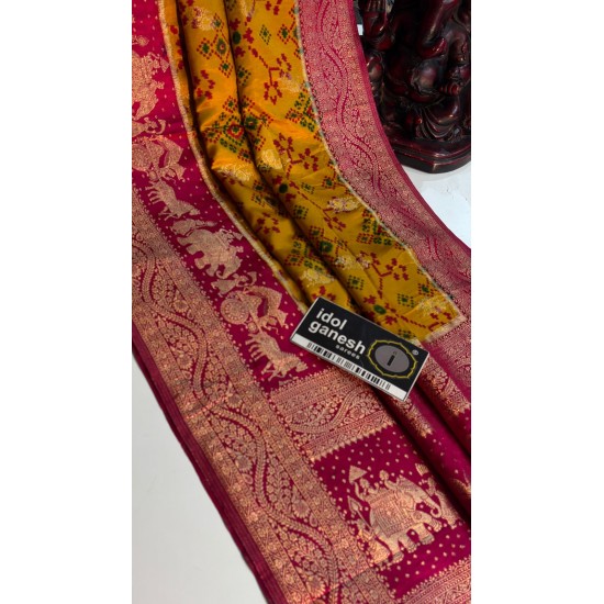 IG7826 Lite weight pure gazzi silk patola weaving 