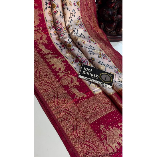 IG7826 Lite weight pure gazzi silk patola weaving 