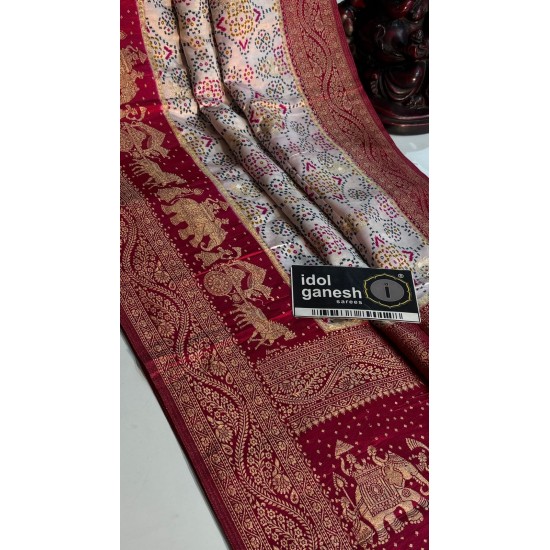 IG7828Lite weight pure gazzi silk patola weaving  