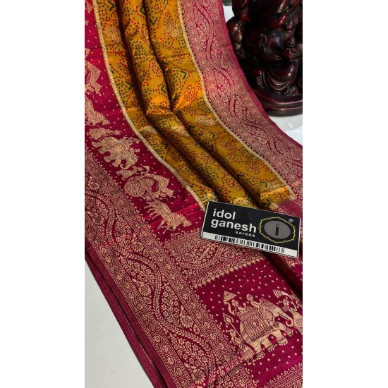 IG7828Lite weight pure gazzi silk patola weaving IG7828Lite weight pure gazzi silk patola weaving