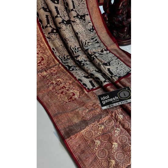 IG7829 Lite weight pure munga pattu kanchi weaving 