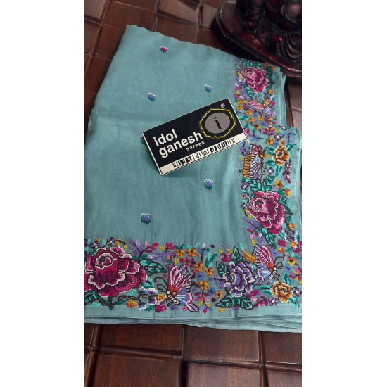 IG7852  Lite weight pure one gram Tissu sarees  