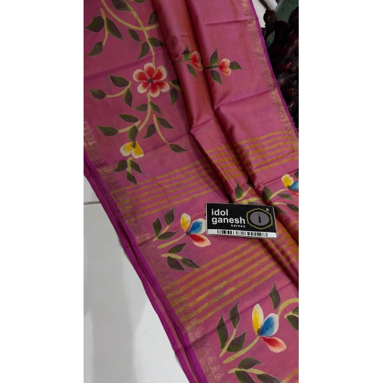 IG7855Pure handloom kathan pattu weaving border