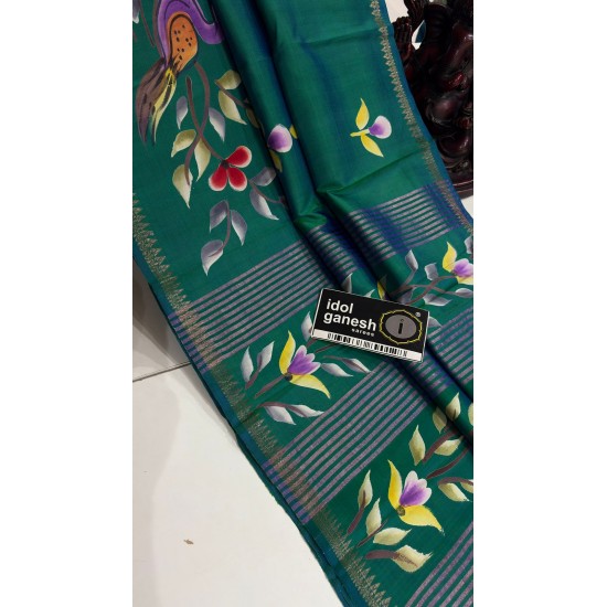 IG7855Pure handloom kathan pattu weaving border IG7855Pure handloom kathan pattu weaving border