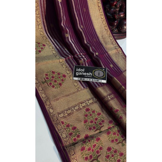 IG7856 Lite weight pure mashrow Tissu sarees IG7856 Lite weight pure mashrow Tissu sarees