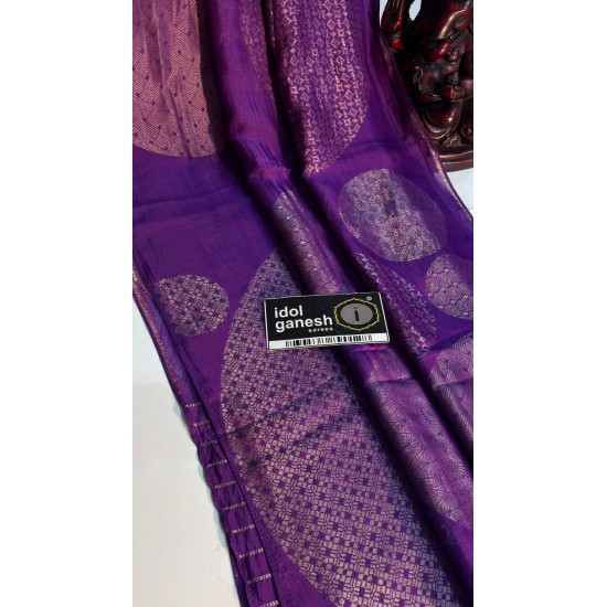 IG7871pure kosa mango border less sarees  