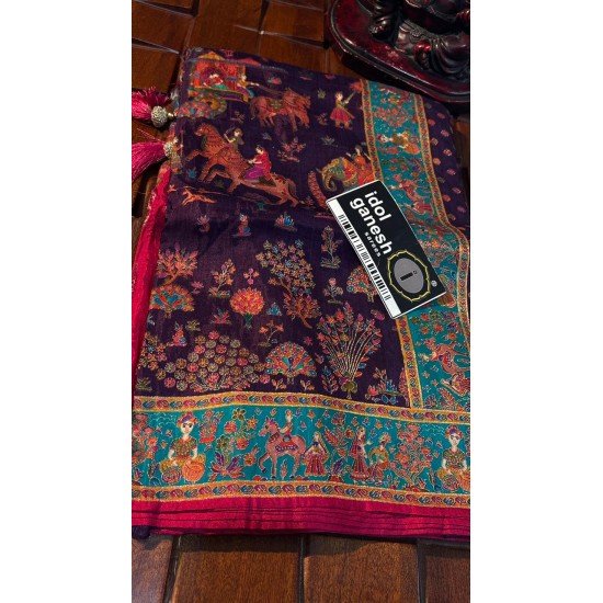 IG7880 lite weight pure Tanjore weaving sarees  