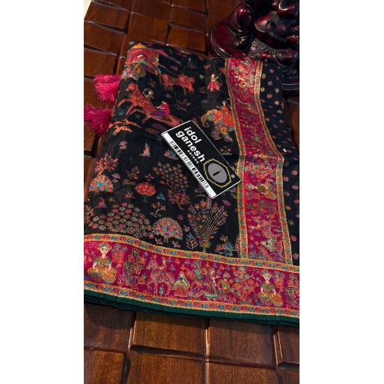 IG7880 lite weight pure Tanjore weaving sarees  