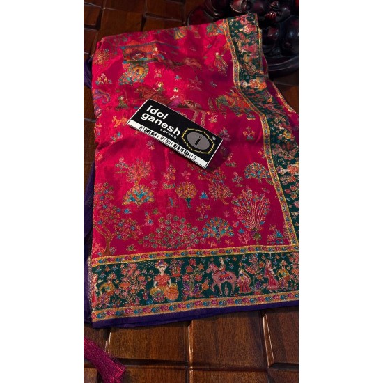 IG7880 lite weight pure Tanjore weaving sarees  