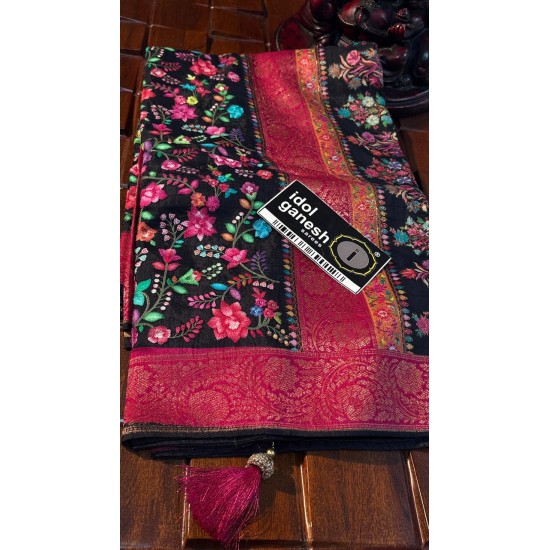 IG7885:pure kanchi crape Kashmir weaving  6630/-