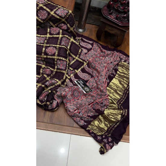 IG7893pure modal silk ghar chola weaving 