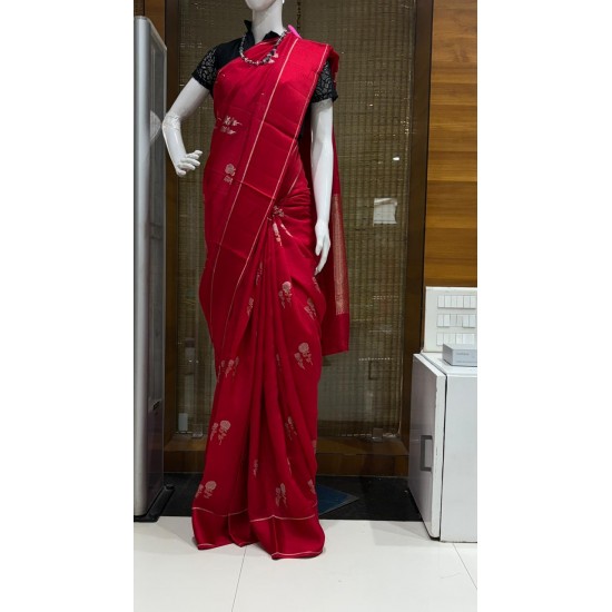 IG7896lite weight pure R mango pattu border  3800/-