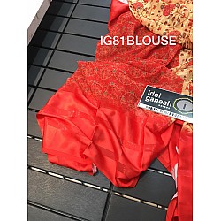 IG81 Light weight  chiffon satin pattu border