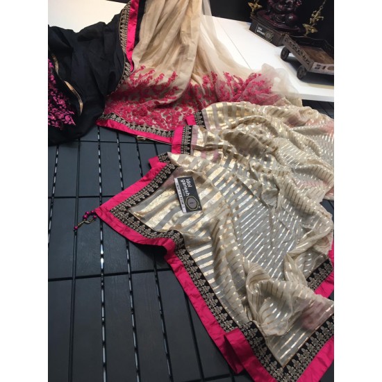 IG875 Beautiful designer half georgette