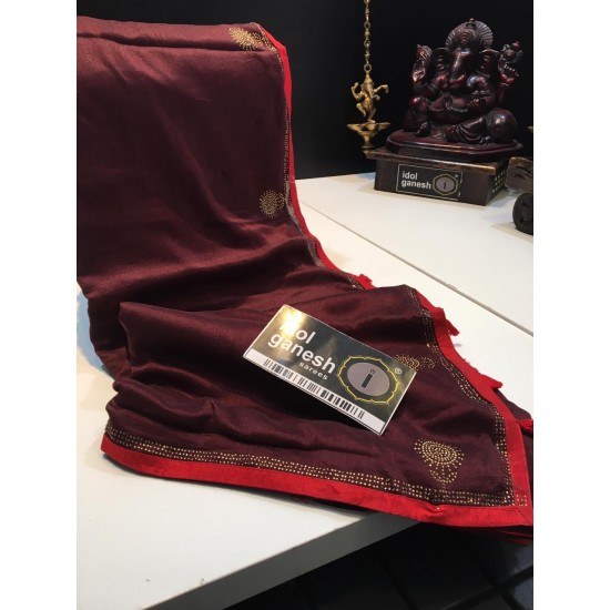 IG902 Lite weight Green silk Fabric saree