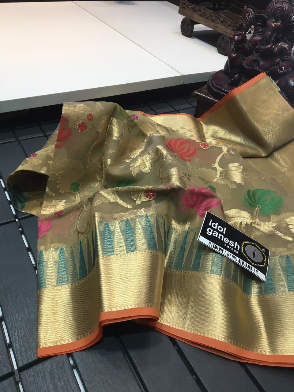 IG1067 Lite weight Kanchi kora sarees