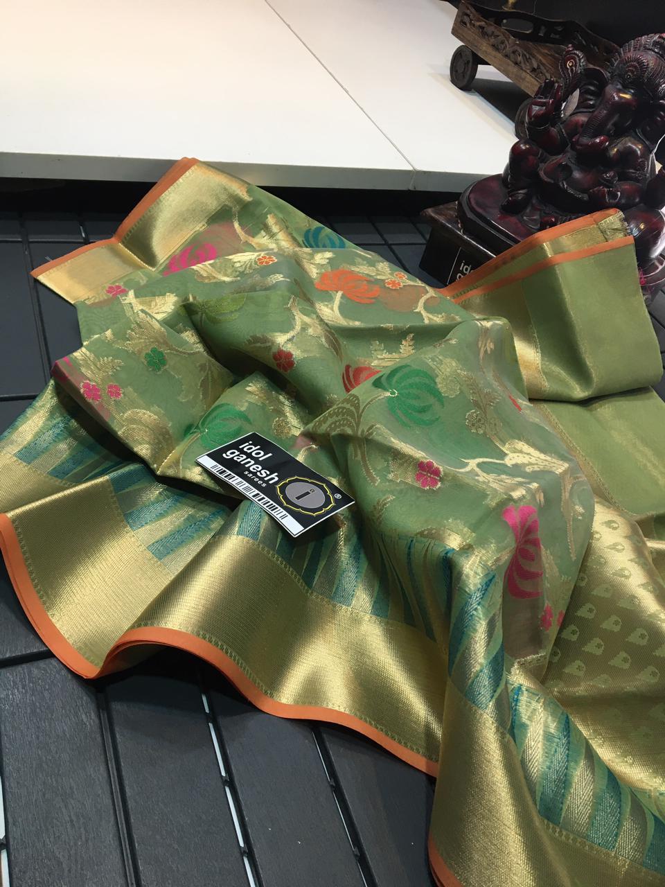 IG1067 Lite weight Kanchi kora sarees