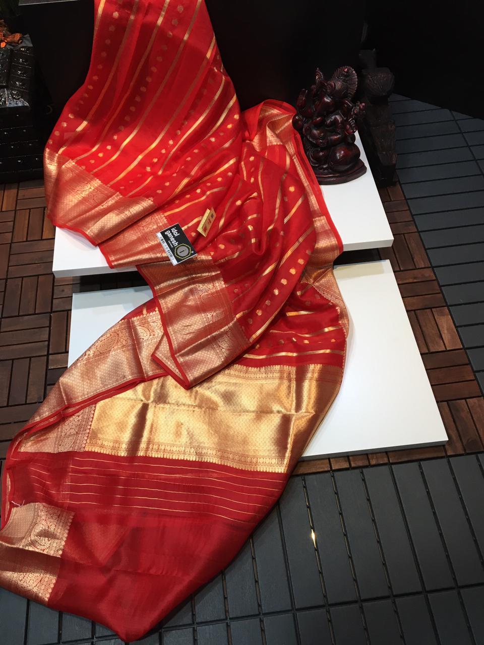 IG1131 Pure mango kora Handlooms sarees