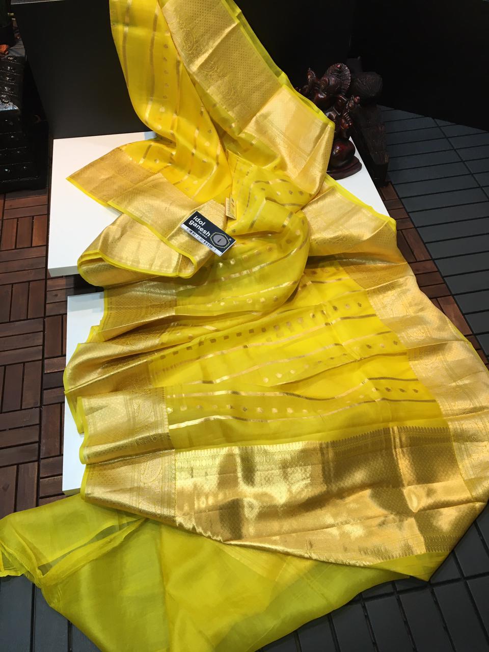 IG1131 Pure mango kora Handlooms sarees