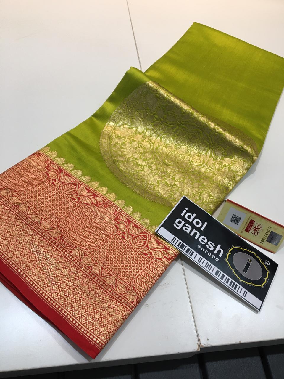 IG116 Pure hand loom silk pattu