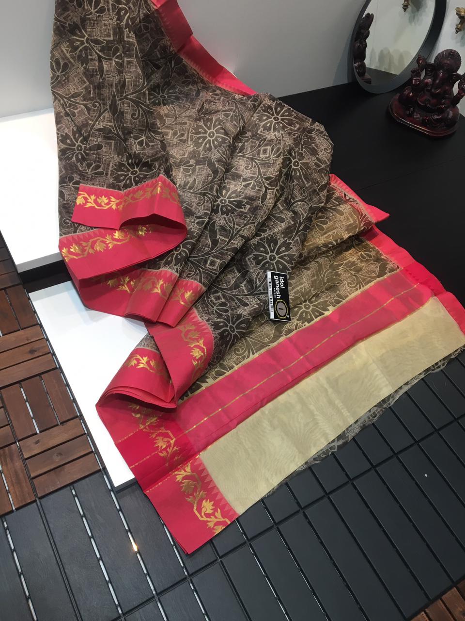 IG1209 Lite weight Kanchi Weaving border Kota sarees