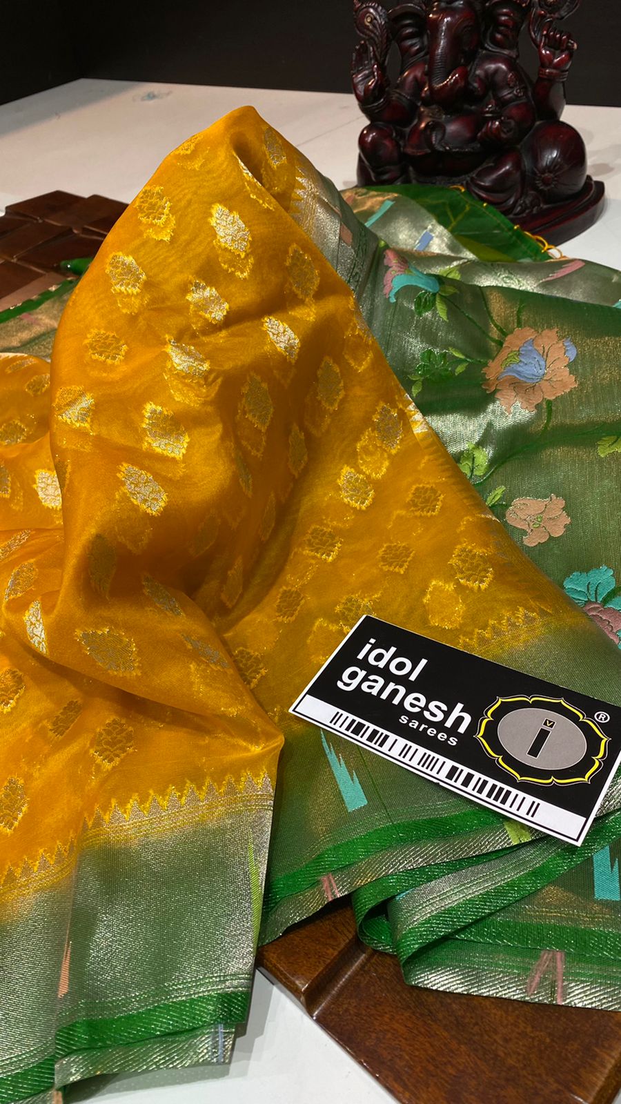 IG1366 Lite weight kora weaving sarees