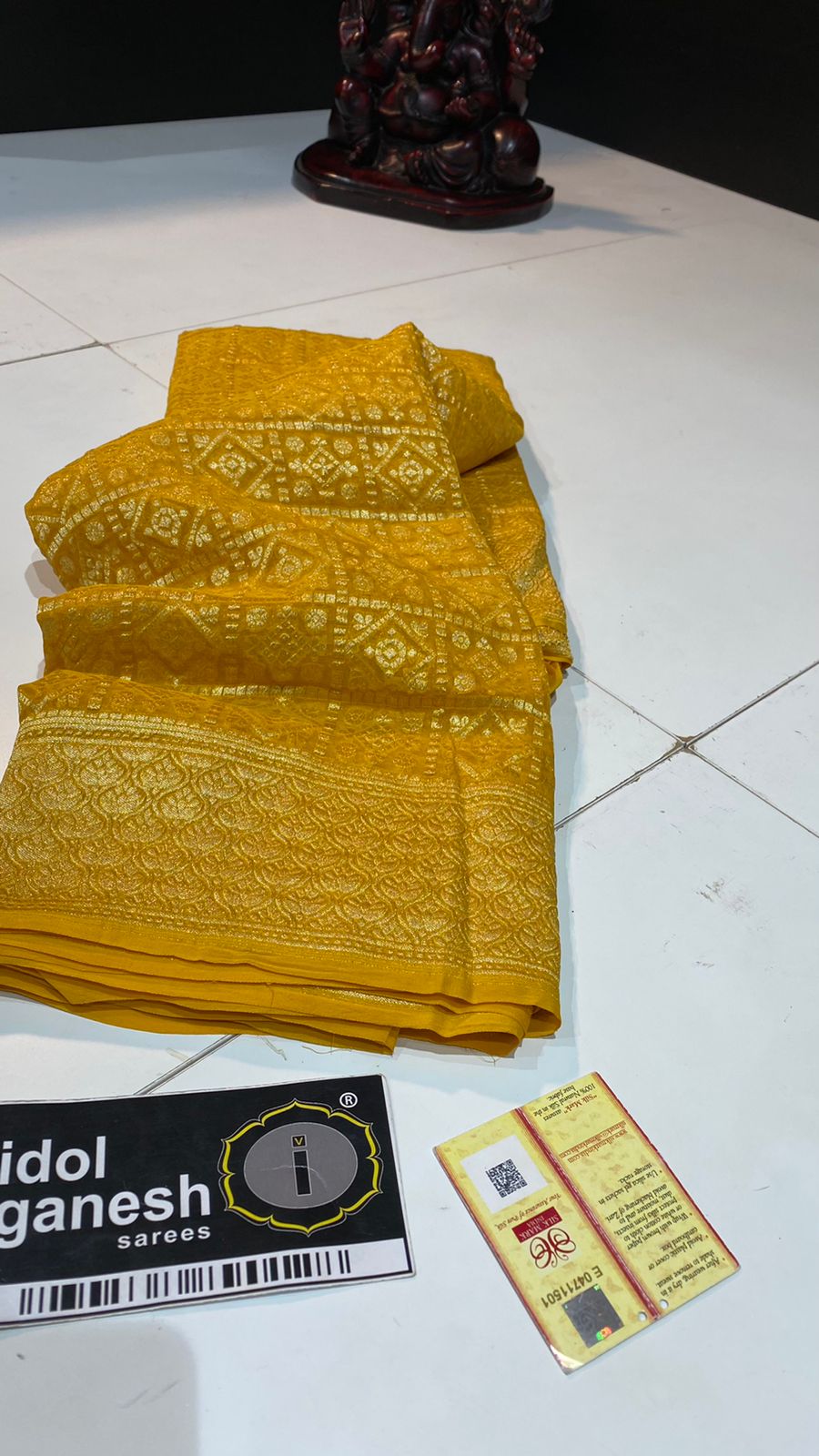 IG140 Pure Hand loom kaddi Georgette sarees 