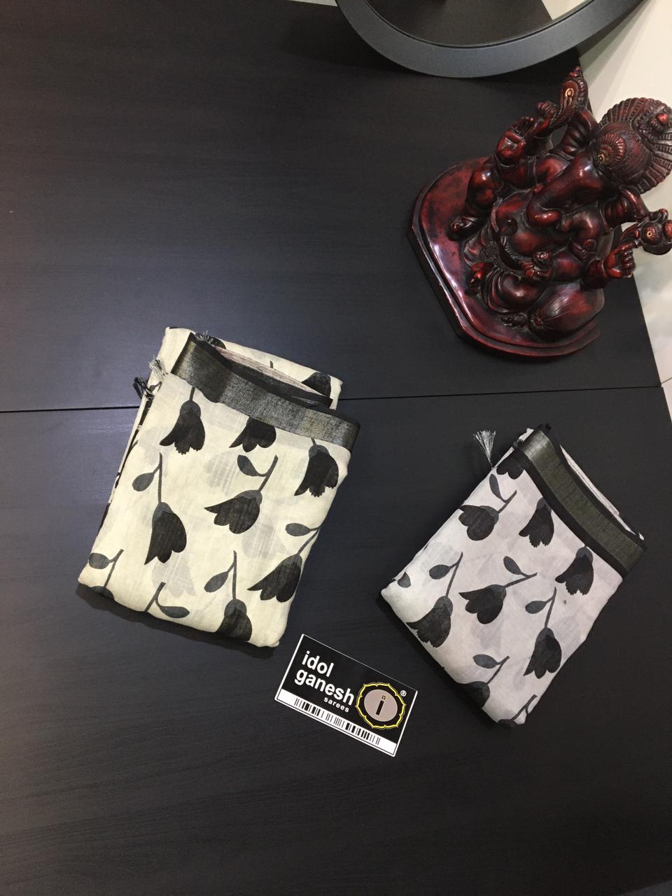 IG1564 Lite weight Lenin sarees
