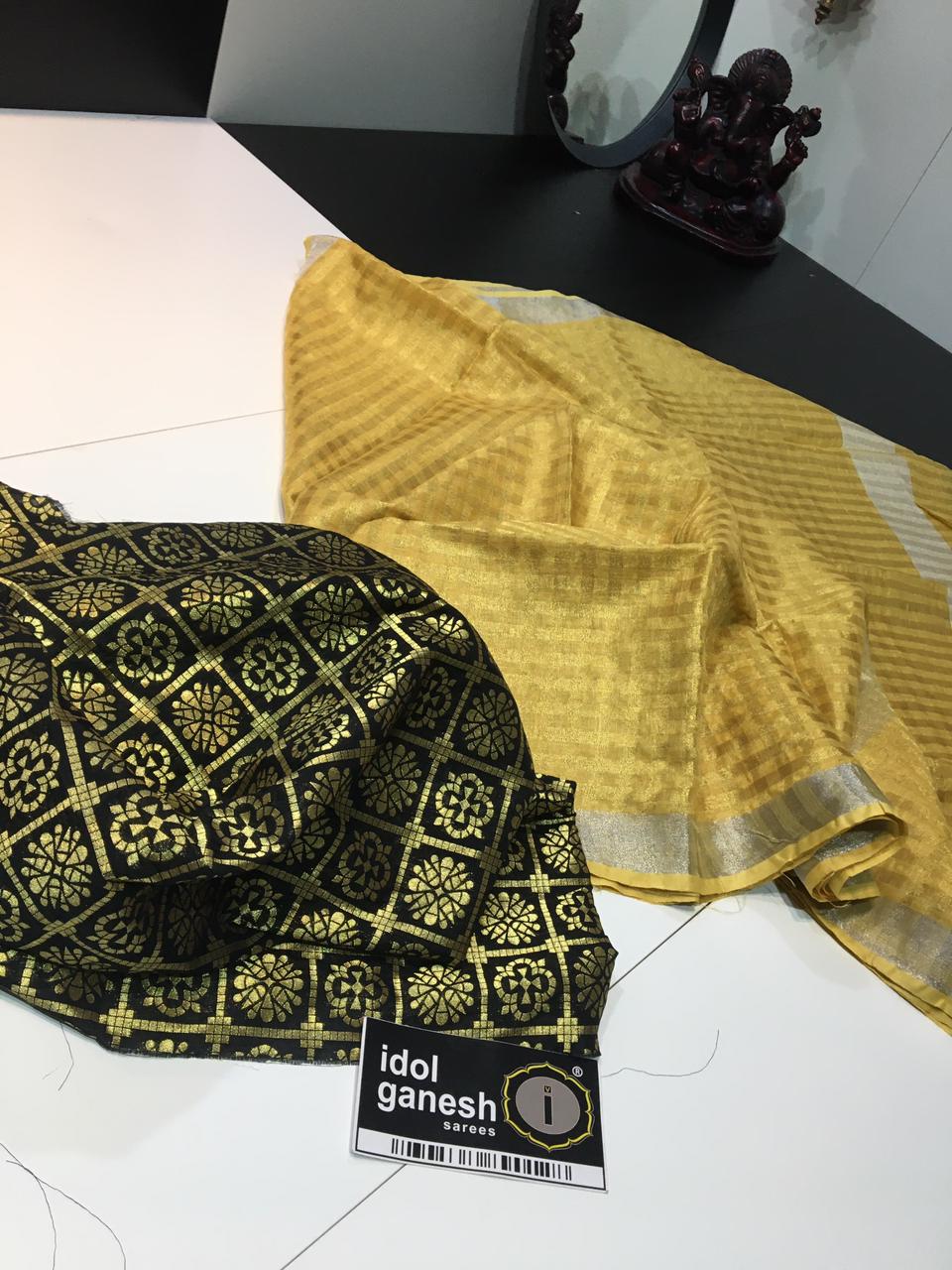 IG1658 Pure handloom Lenin/tissue