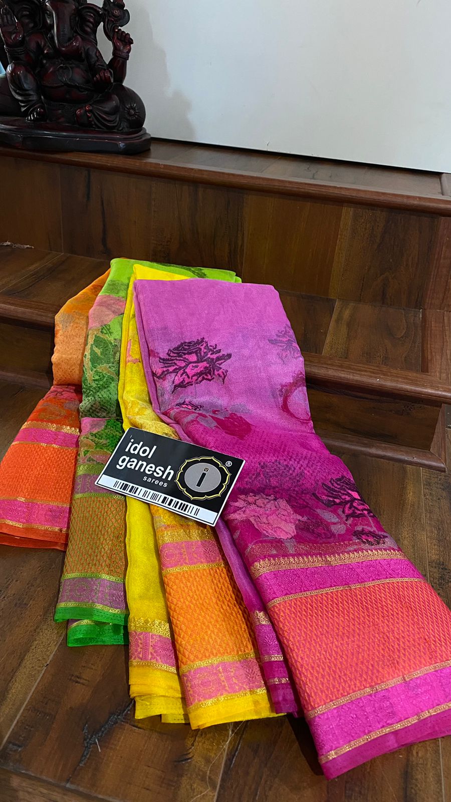 IG169 Lite weight jute net kanchi border sarees