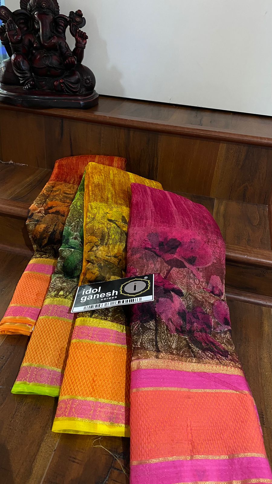 IG170 Lite weight jute net kanchi border sarees