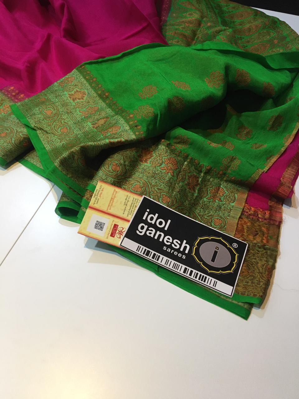 IG1913 Pure handloom crape sarees 