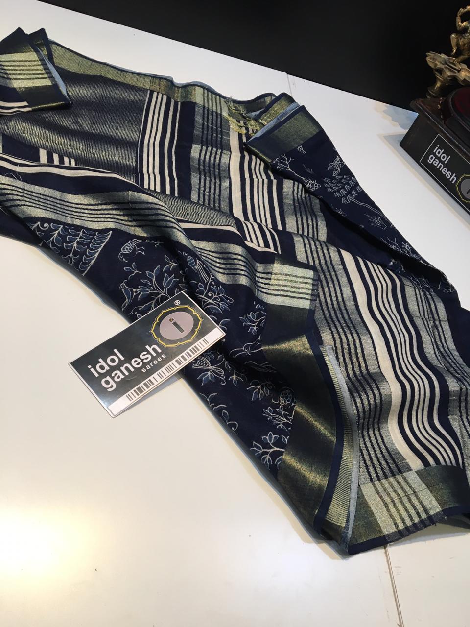 IG198 Lite weight lenin sarees