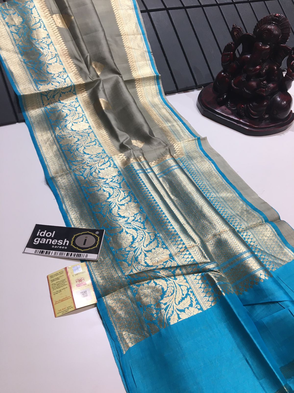 IG2405 Pure handloom munga soft tussar pattu