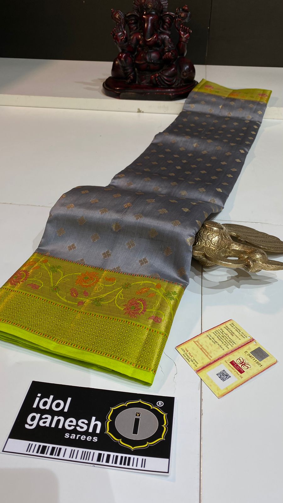 IG2422 Pure handloom soft dupion pattu