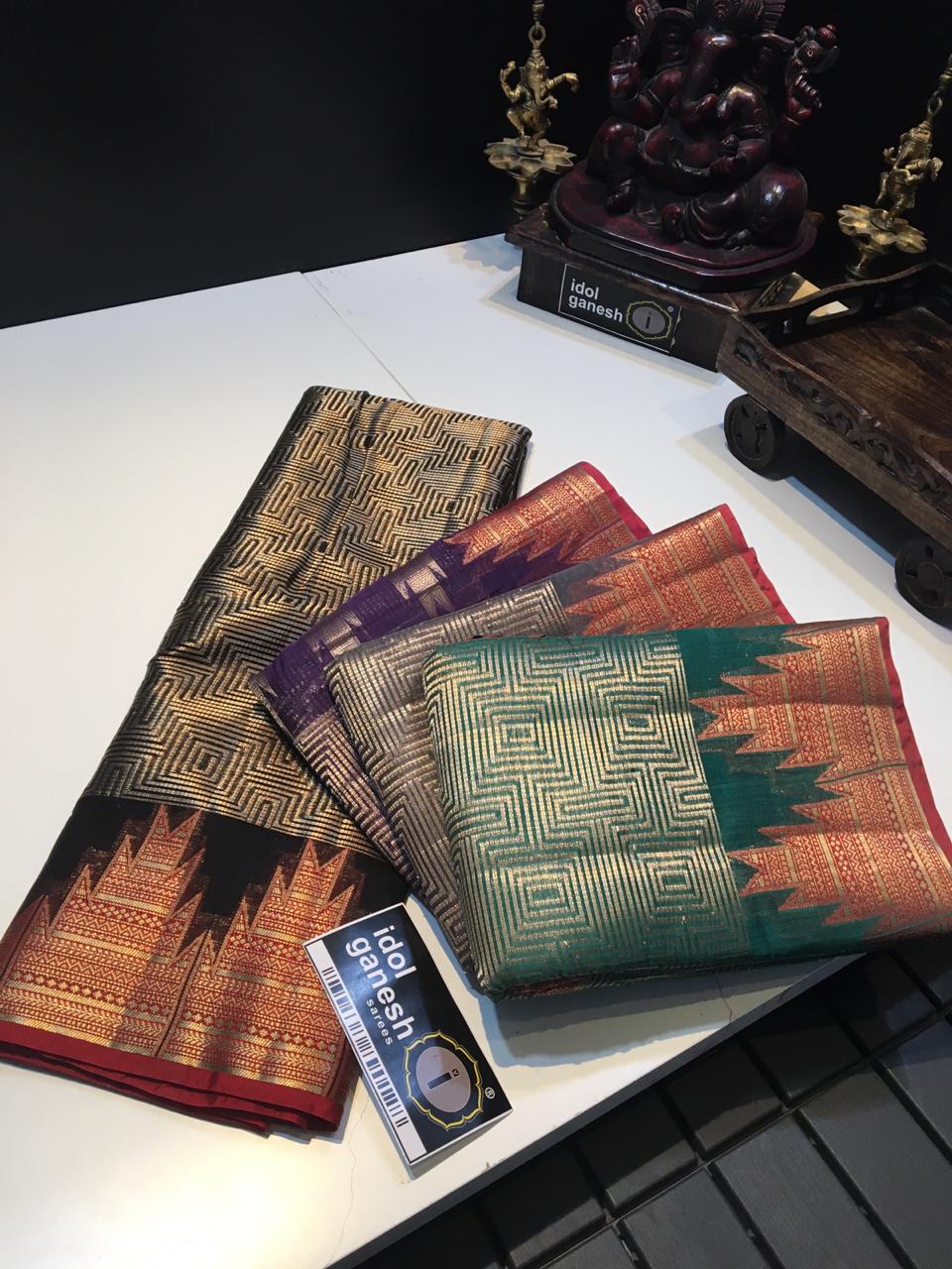 IG254 Fancy weaving sarees chanderi