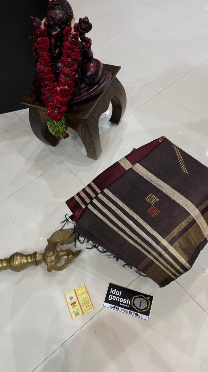 IG2558 Pure Handloom khadi dupion pattu 