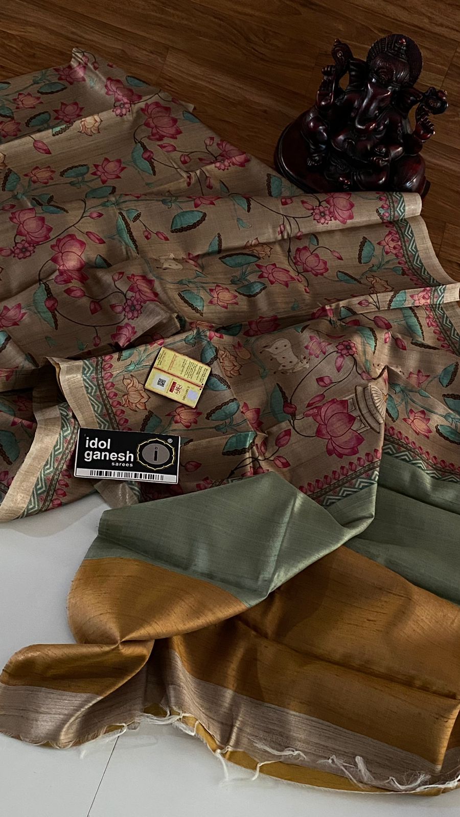 IG3188 Pure handloom desi tussar 