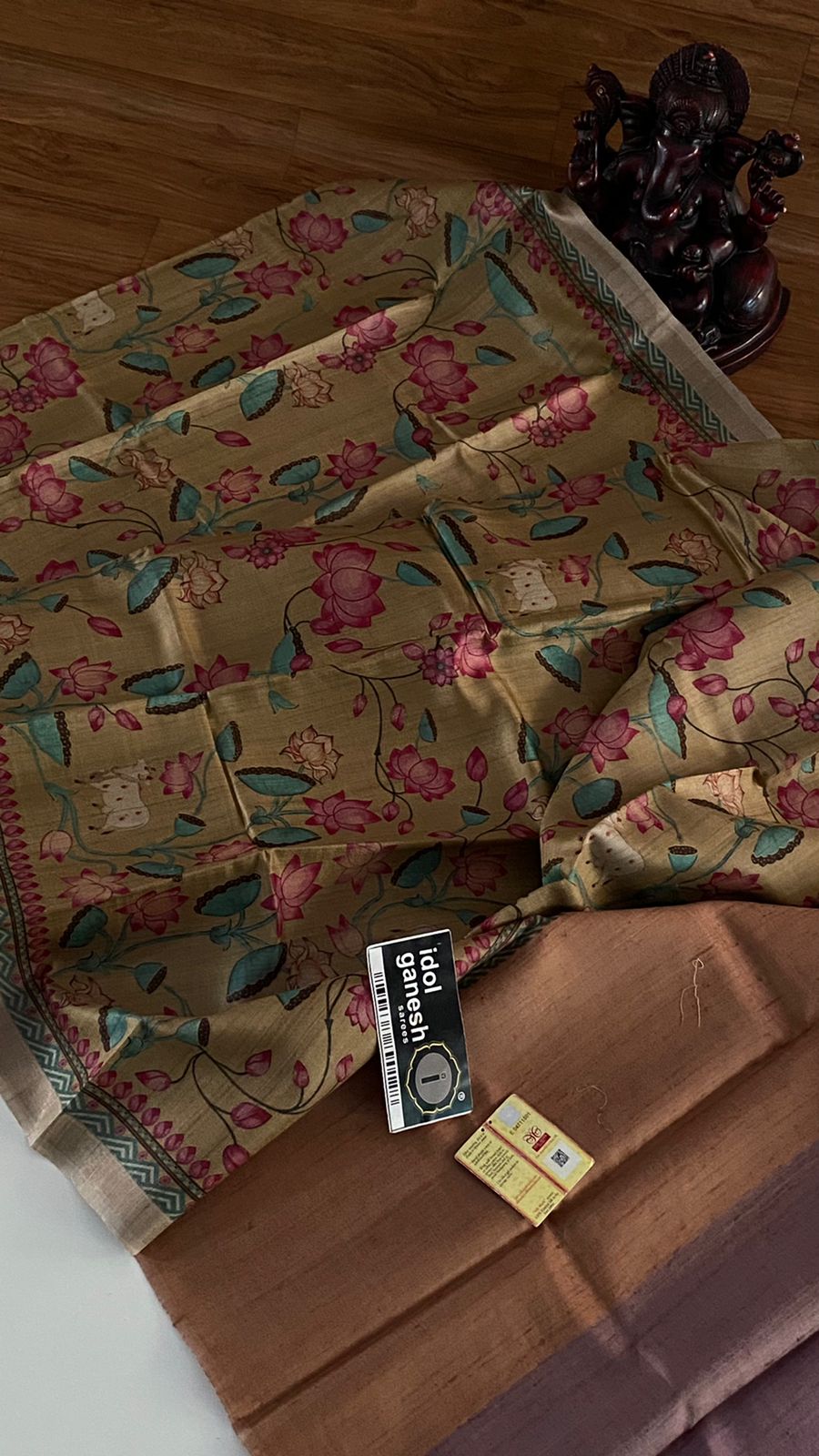 IG3188 Pure handloom desi tussar 
