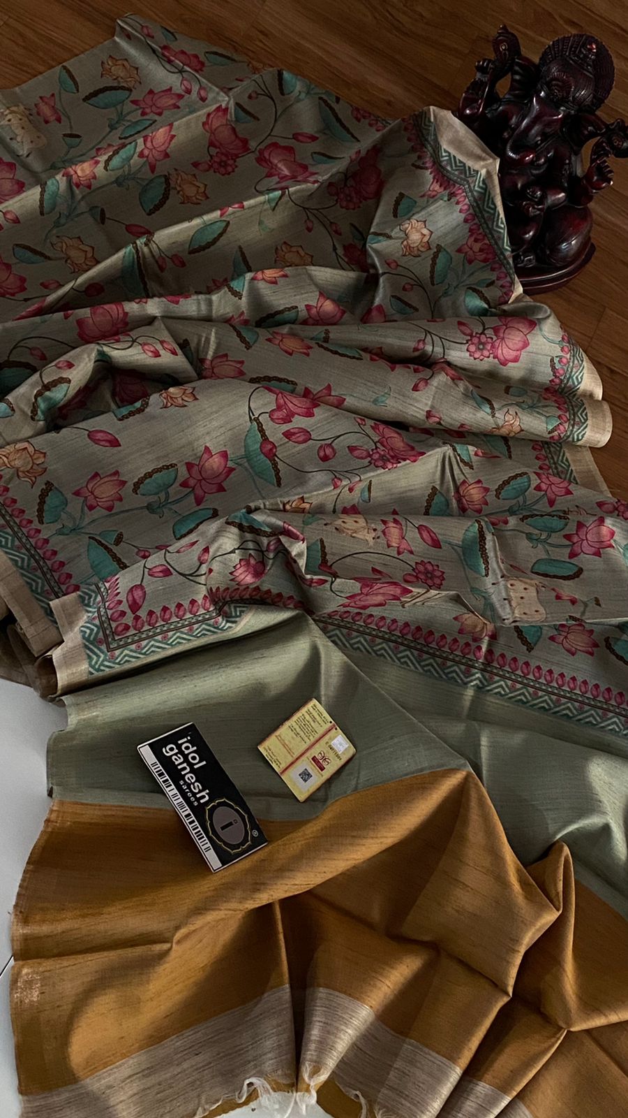 IG3188 Pure handloom desi tussar 