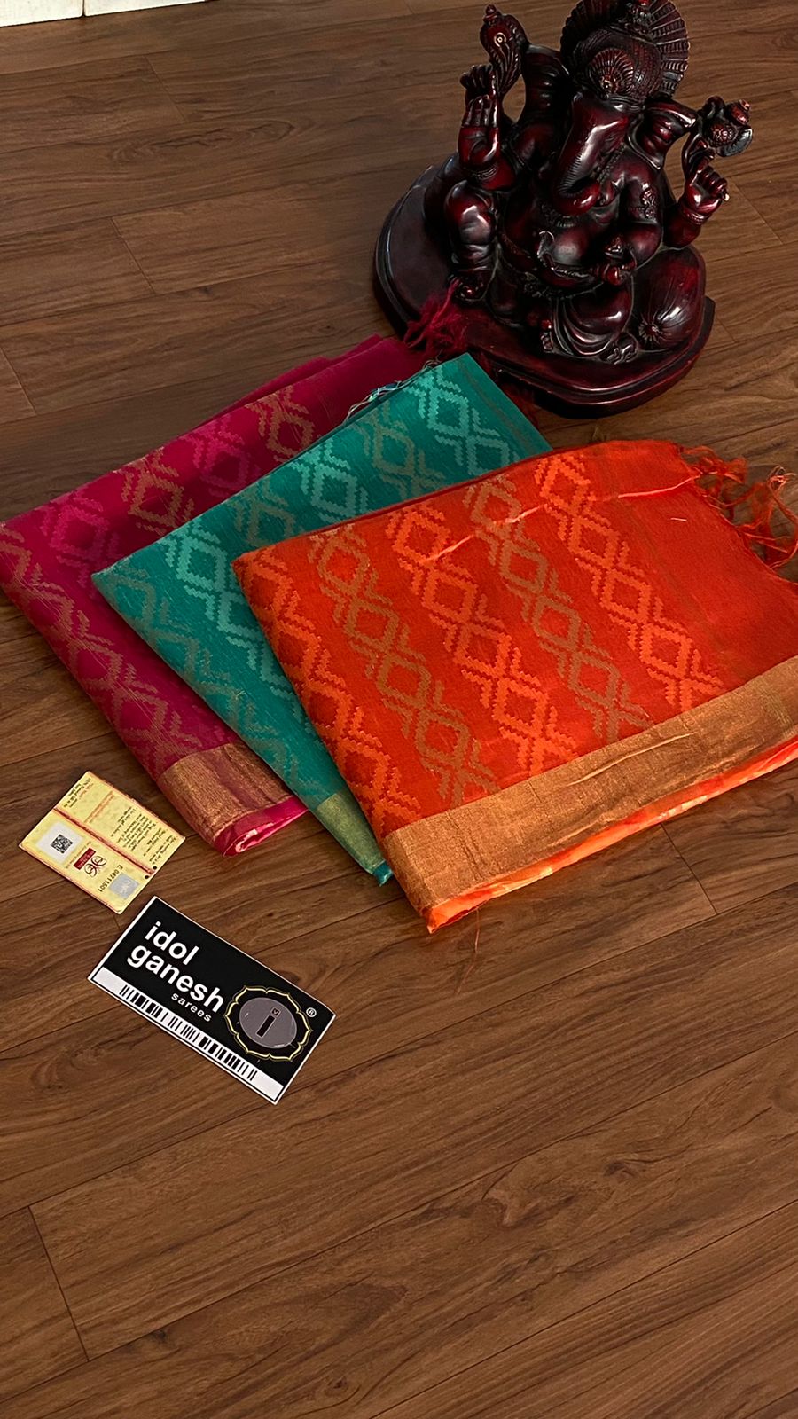 IG3235 pure Handloom silk lenine pattu